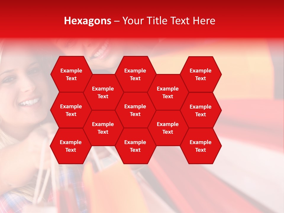 Supermarket Lady Smile PowerPoint Template