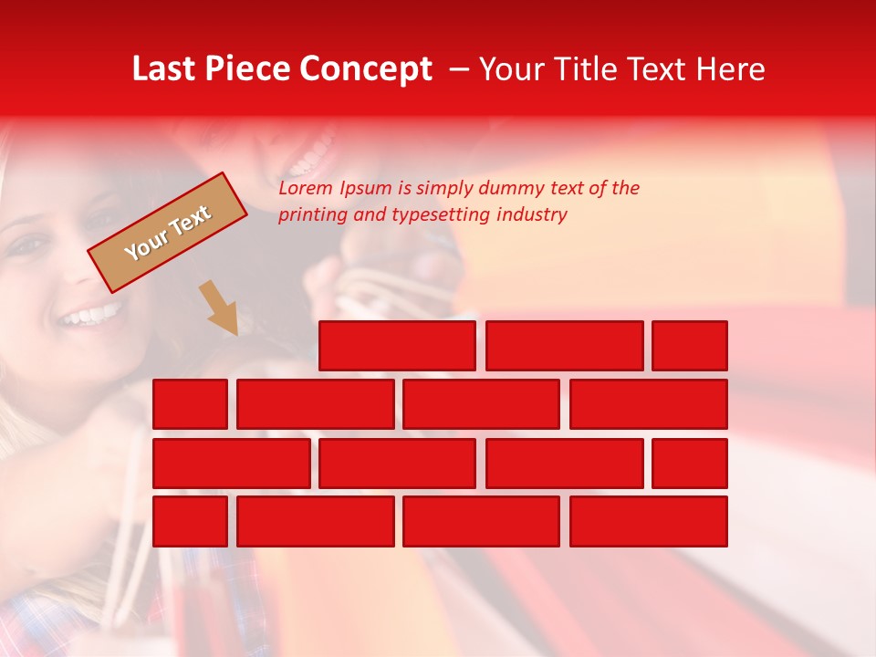 Supermarket Lady Smile PowerPoint Template