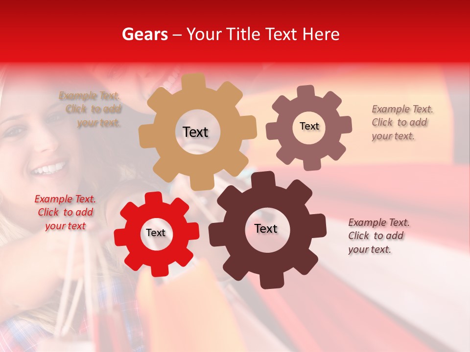 Supermarket Lady Smile PowerPoint Template