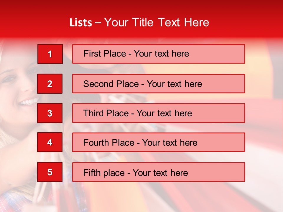 Supermarket Lady Smile PowerPoint Template