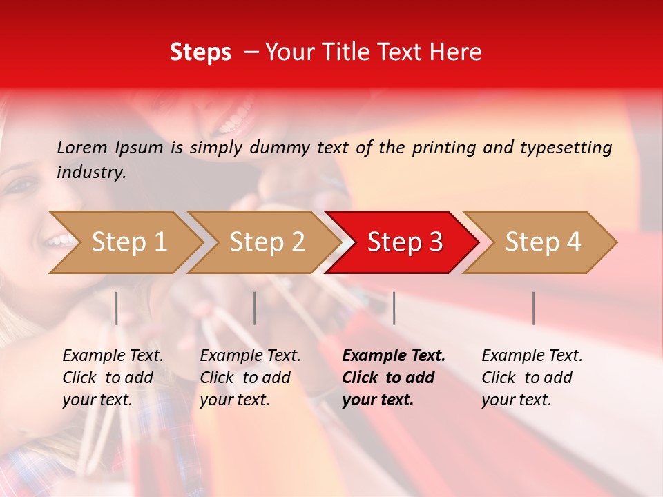 Supermarket Lady Smile PowerPoint Template