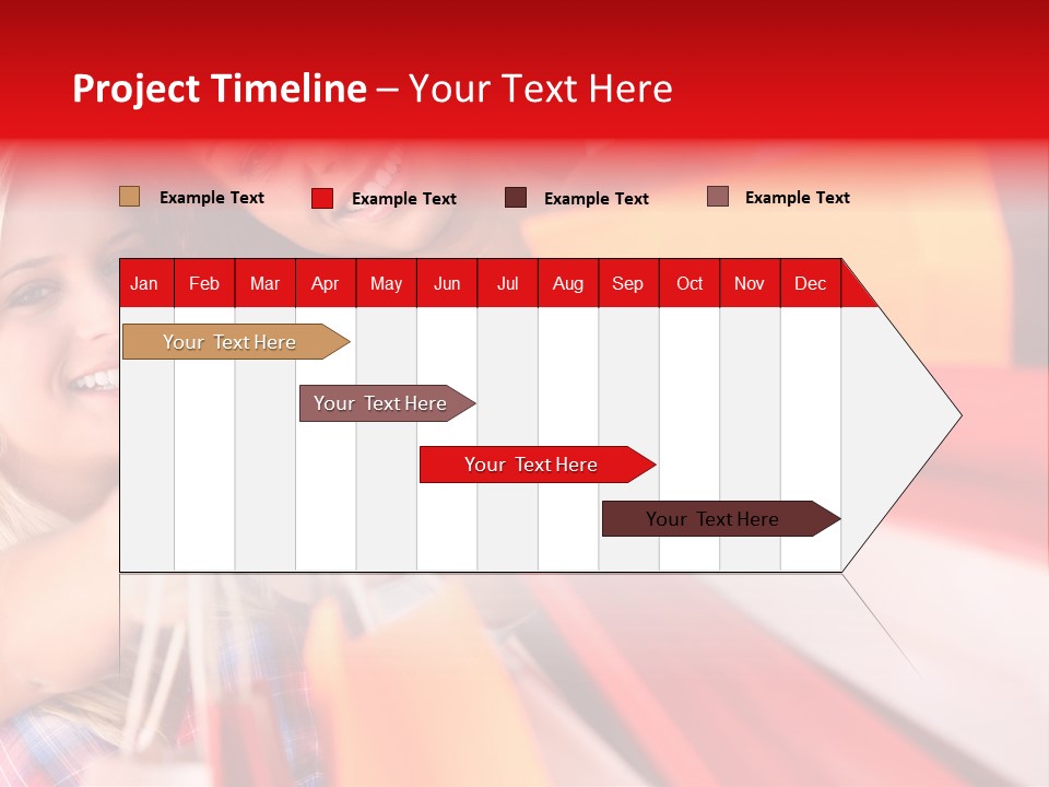 Supermarket Lady Smile PowerPoint Template