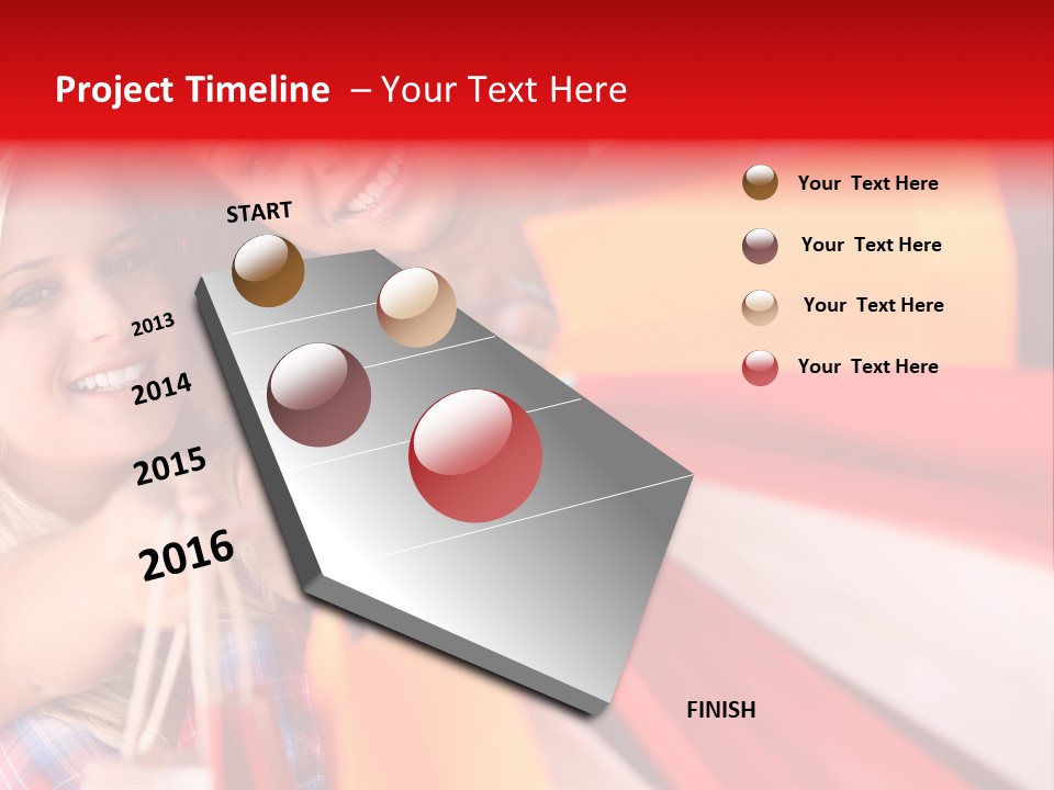 Supermarket Lady Smile PowerPoint Template