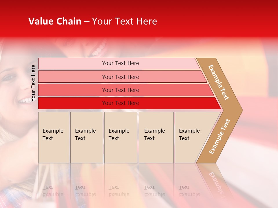 Supermarket Lady Smile PowerPoint Template