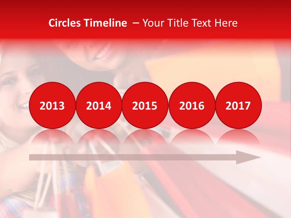 Supermarket Lady Smile PowerPoint Template