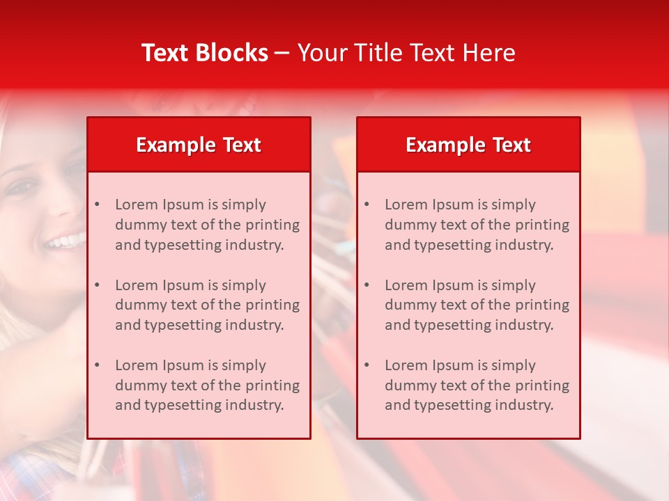 Supermarket Lady Smile PowerPoint Template