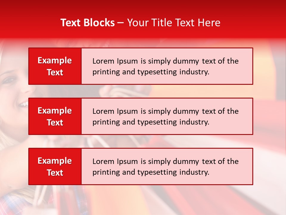 Supermarket Lady Smile PowerPoint Template