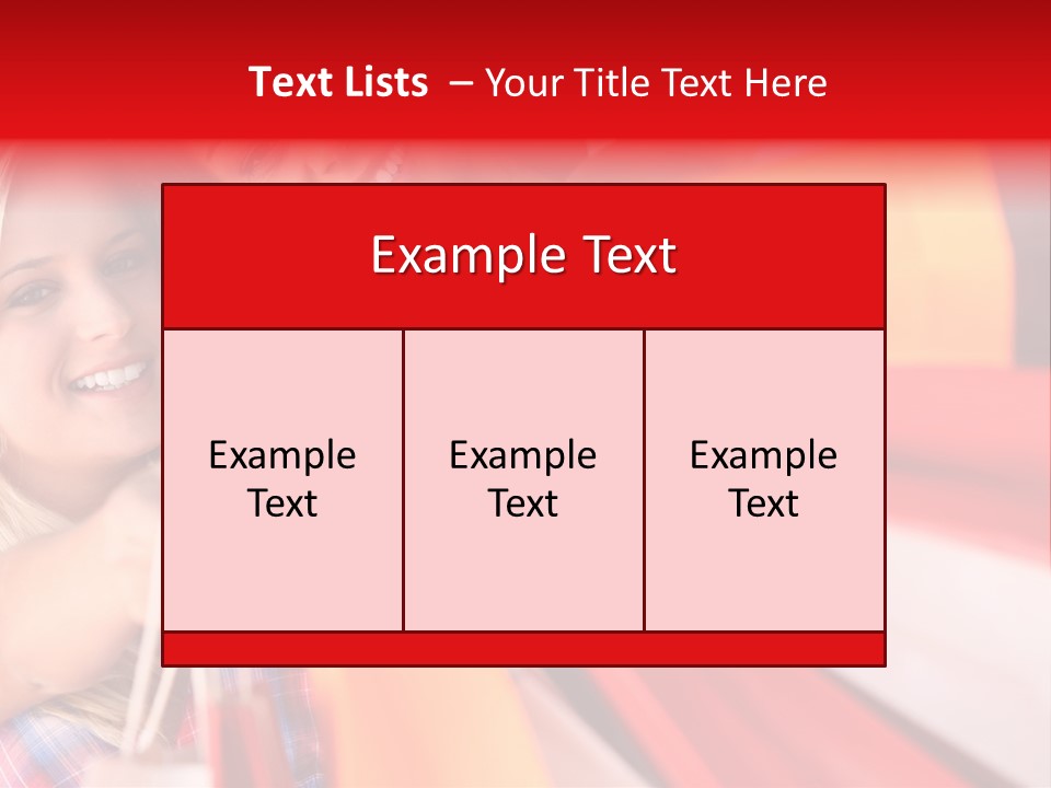 Supermarket Lady Smile PowerPoint Template