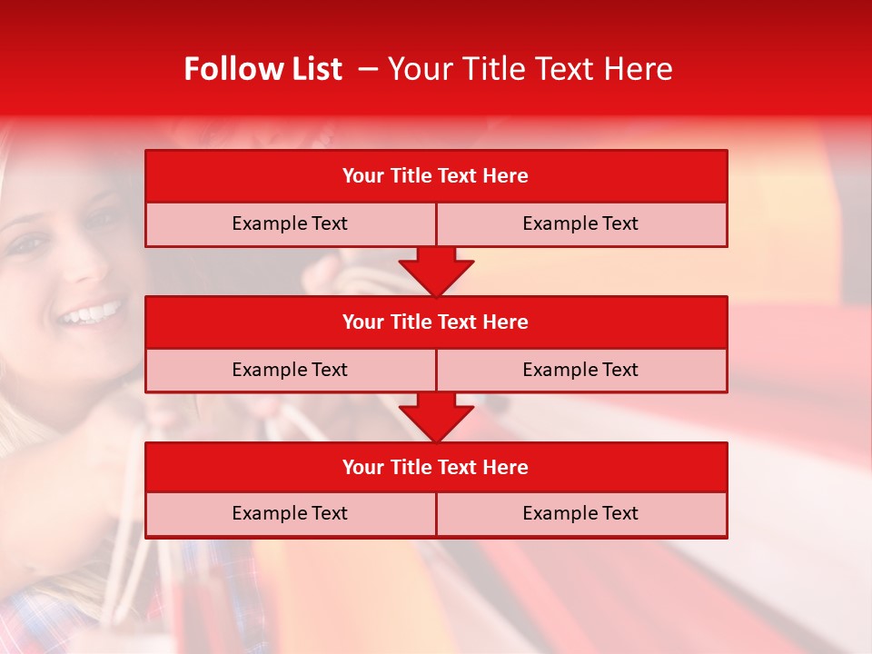 Supermarket Lady Smile PowerPoint Template