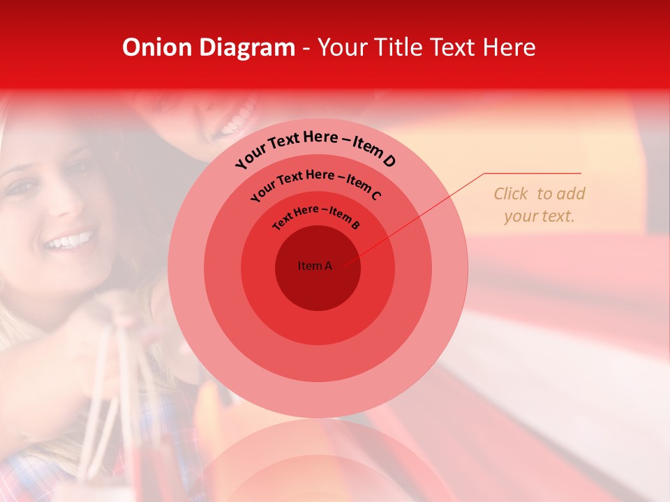 Supermarket Lady Smile PowerPoint Template