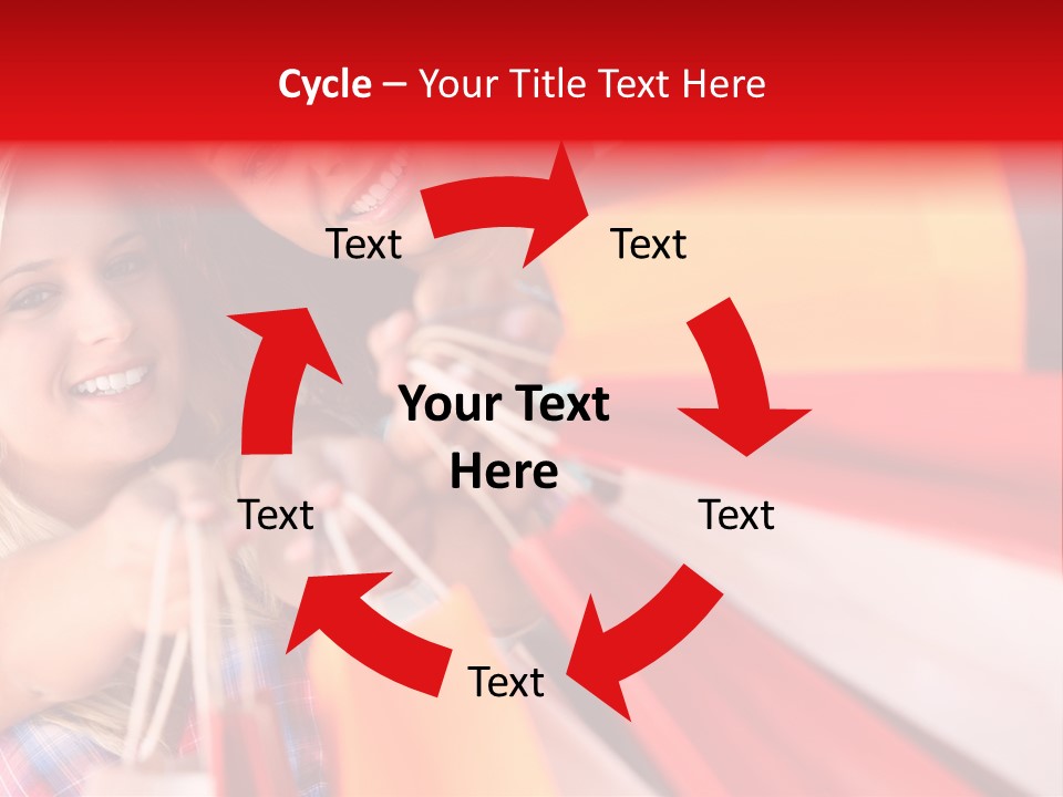 Supermarket Lady Smile PowerPoint Template