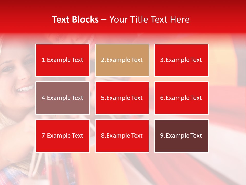 Supermarket Lady Smile PowerPoint Template