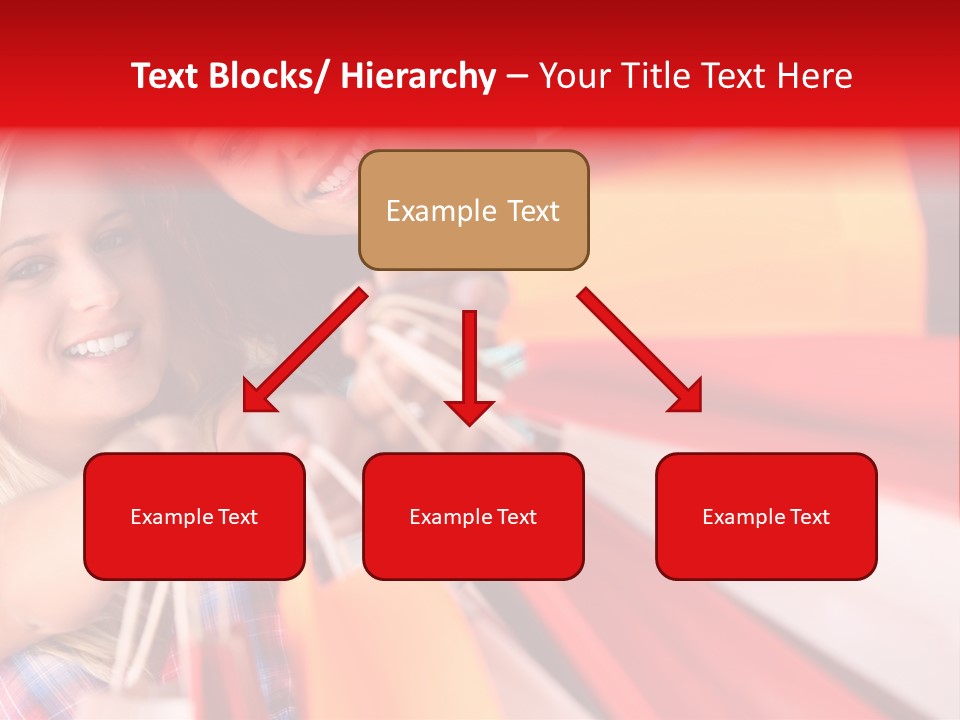 Supermarket Lady Smile PowerPoint Template