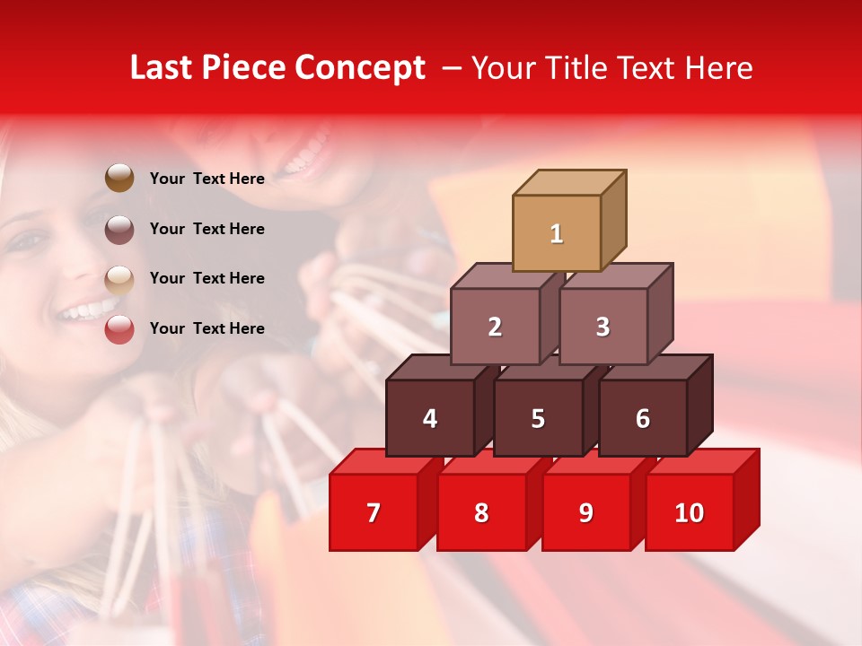 Supermarket Lady Smile PowerPoint Template