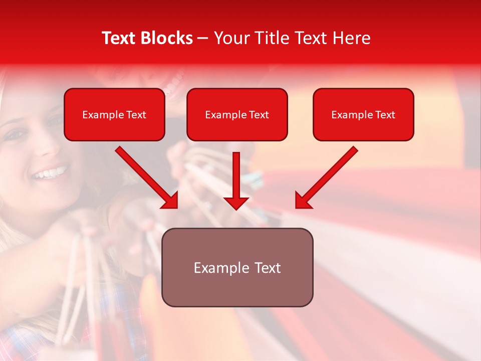 Supermarket Lady Smile PowerPoint Template