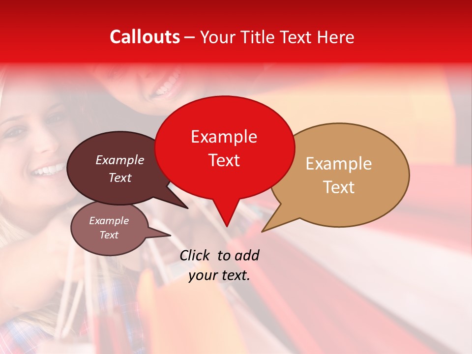 Supermarket Lady Smile PowerPoint Template