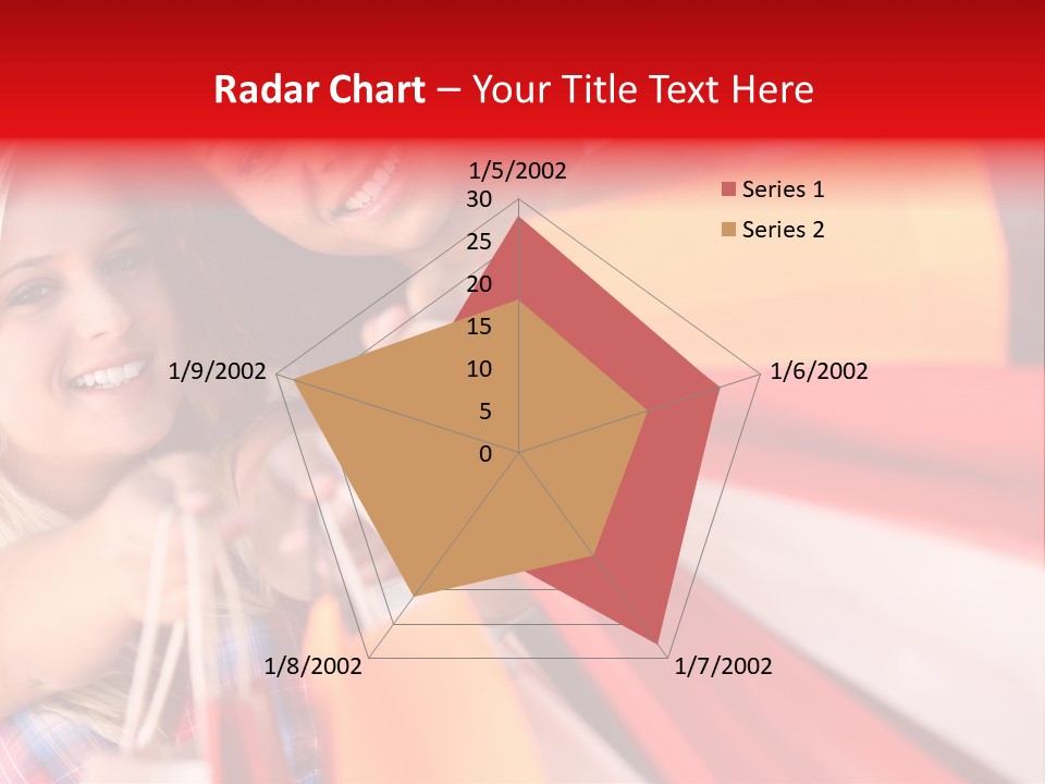 Supermarket Lady Smile PowerPoint Template