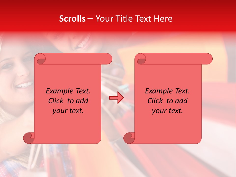 Supermarket Lady Smile PowerPoint Template