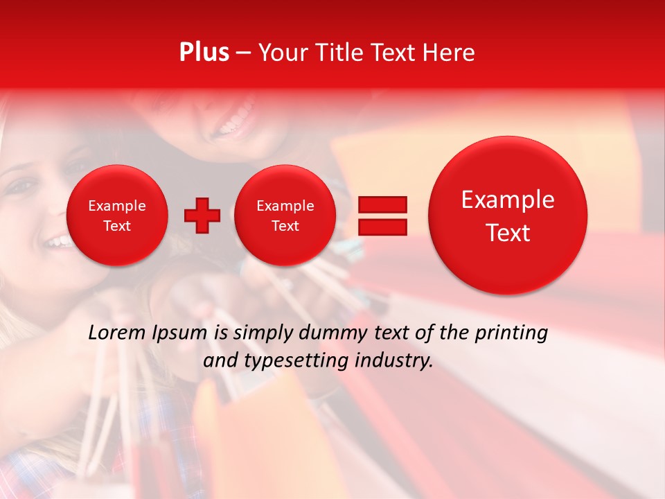 Supermarket Lady Smile PowerPoint Template
