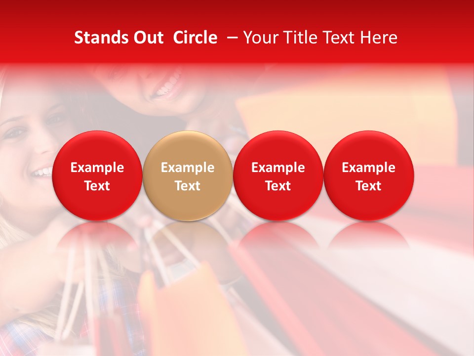 Supermarket Lady Smile PowerPoint Template