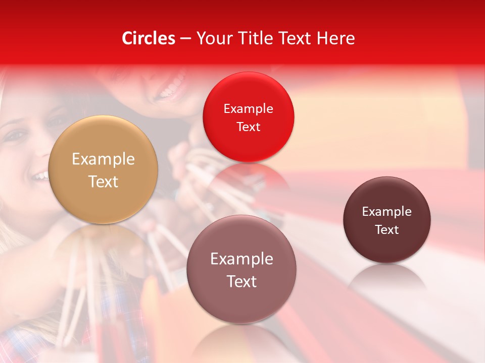 Supermarket Lady Smile PowerPoint Template