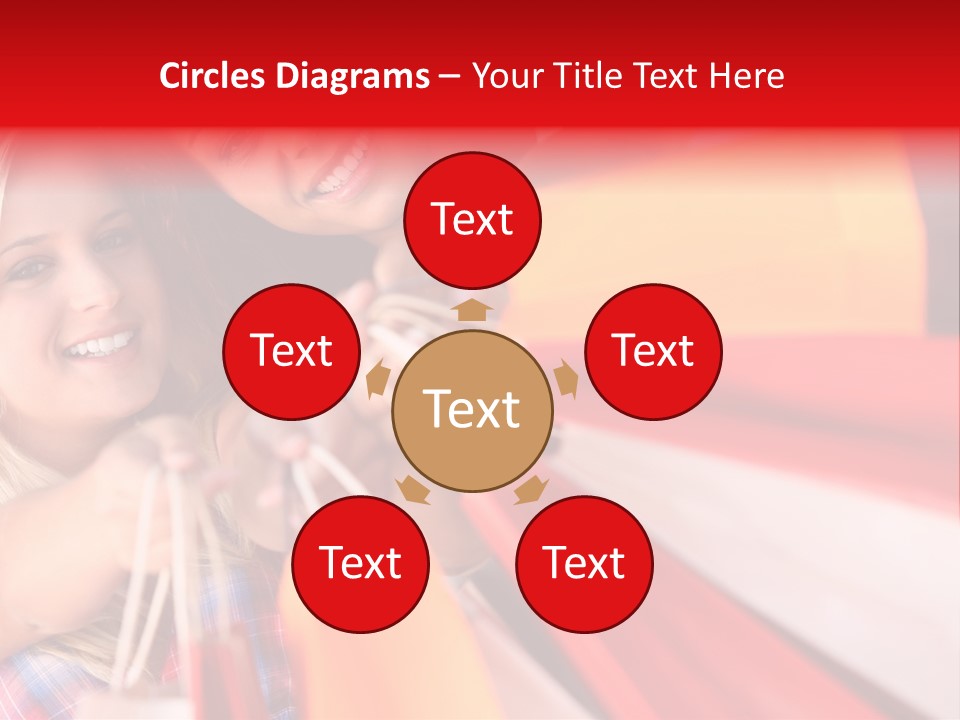 Supermarket Lady Smile PowerPoint Template