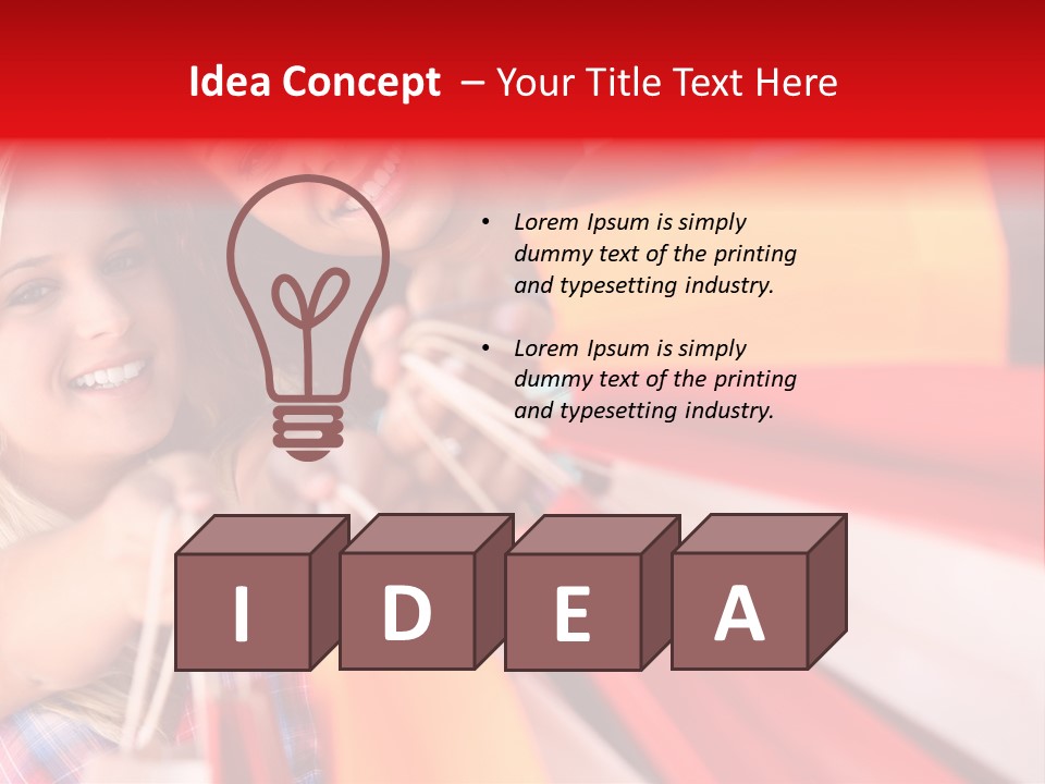 Supermarket Lady Smile PowerPoint Template