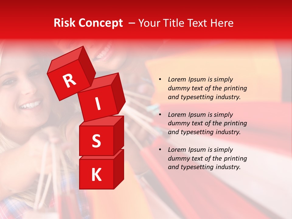 Supermarket Lady Smile PowerPoint Template