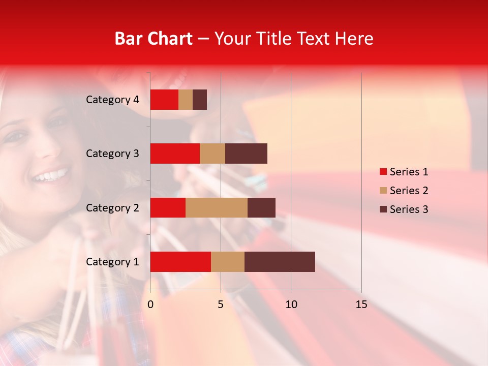 Supermarket Lady Smile PowerPoint Template