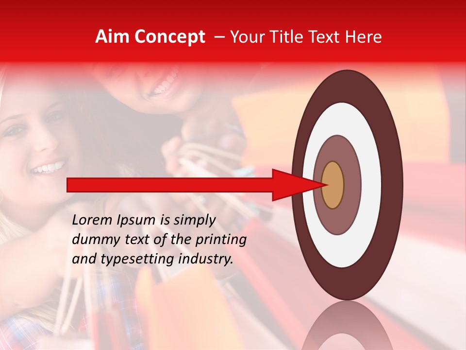 Supermarket Lady Smile PowerPoint Template