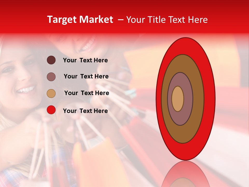 Supermarket Lady Smile PowerPoint Template