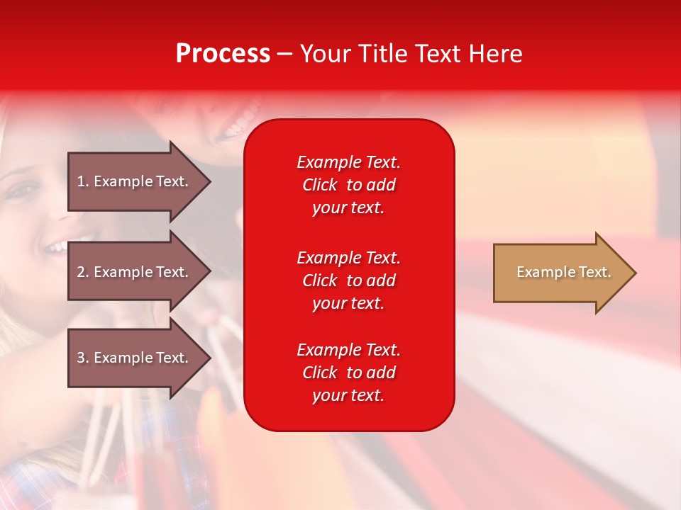 Supermarket Lady Smile PowerPoint Template