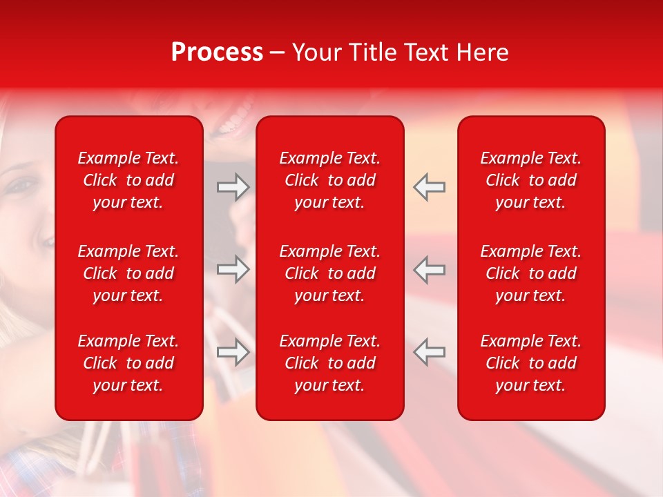 Supermarket Lady Smile PowerPoint Template