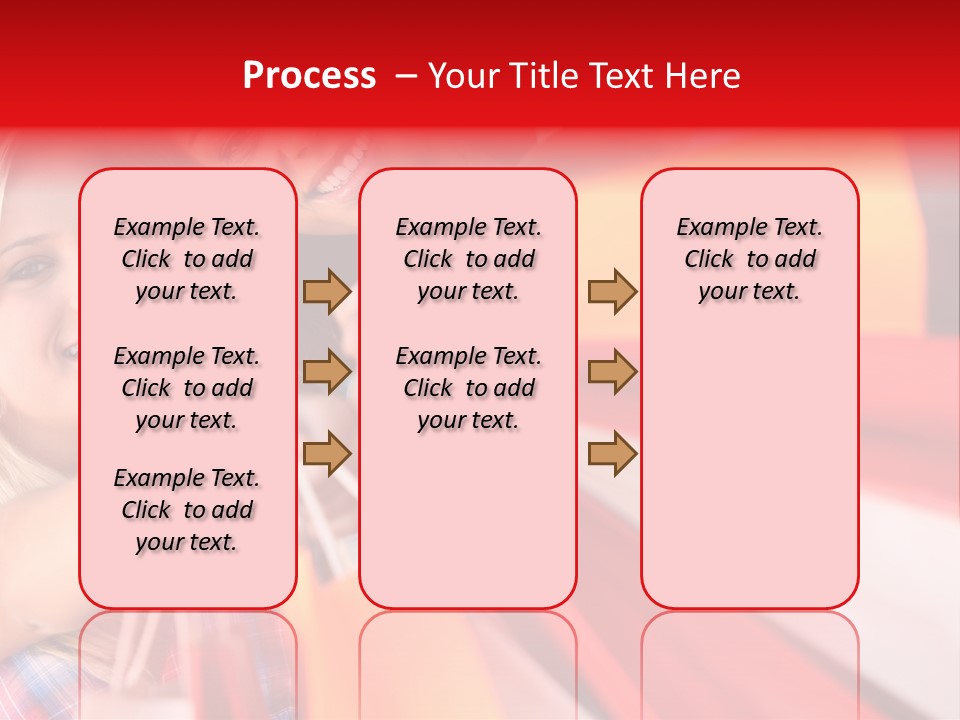 Supermarket Lady Smile PowerPoint Template