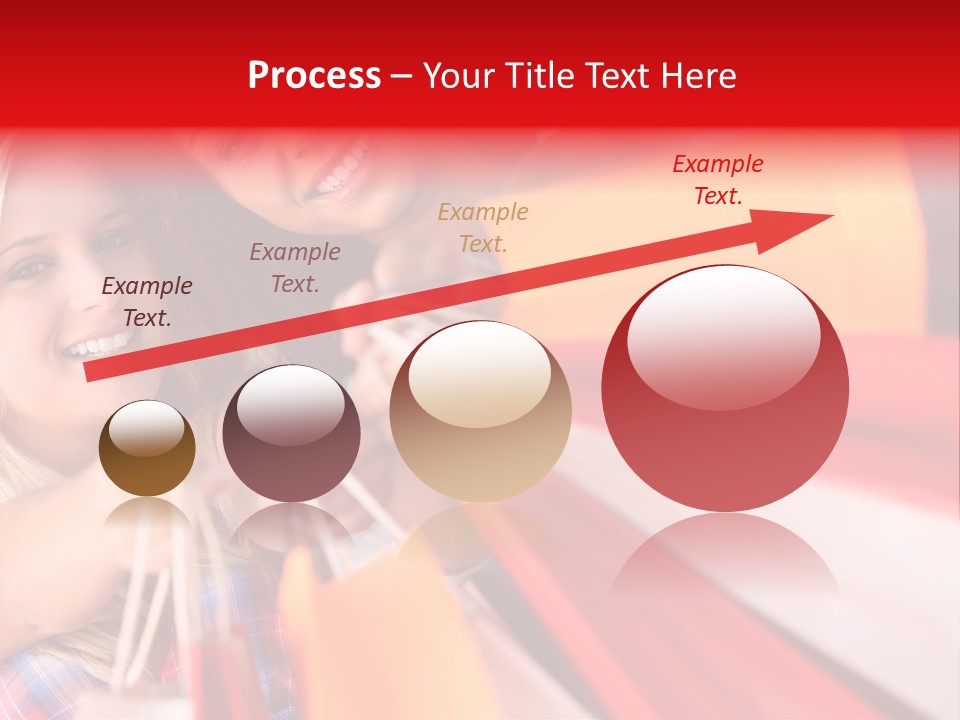 Supermarket Lady Smile PowerPoint Template