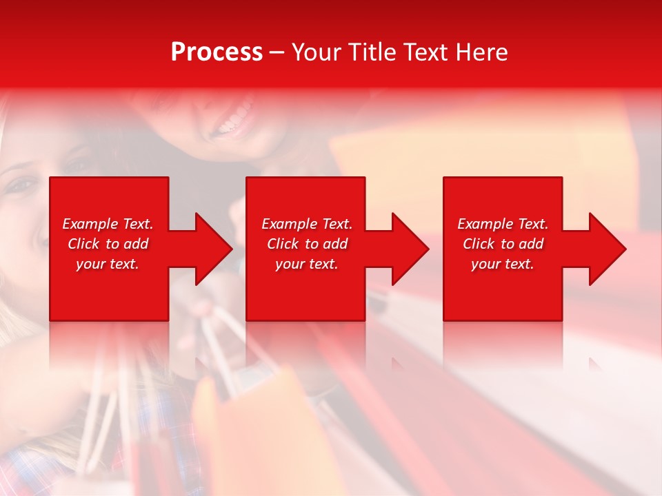 Supermarket Lady Smile PowerPoint Template