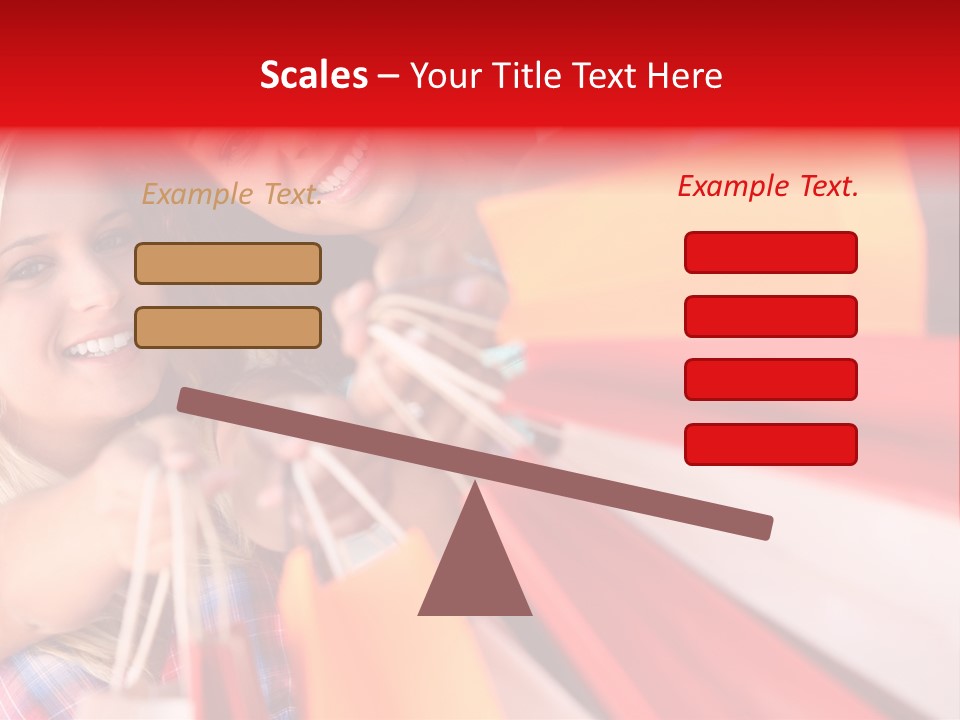 Supermarket Lady Smile PowerPoint Template