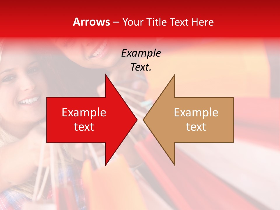 Supermarket Lady Smile PowerPoint Template
