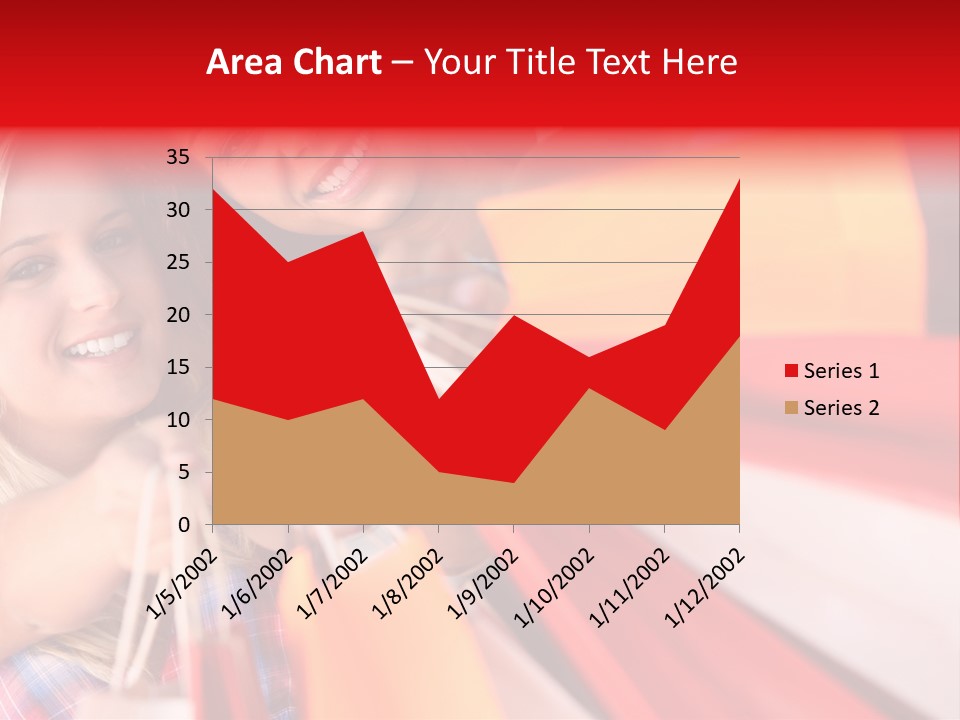 Supermarket Lady Smile PowerPoint Template