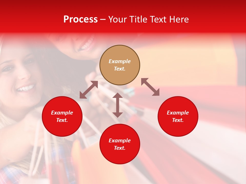 Supermarket Lady Smile PowerPoint Template