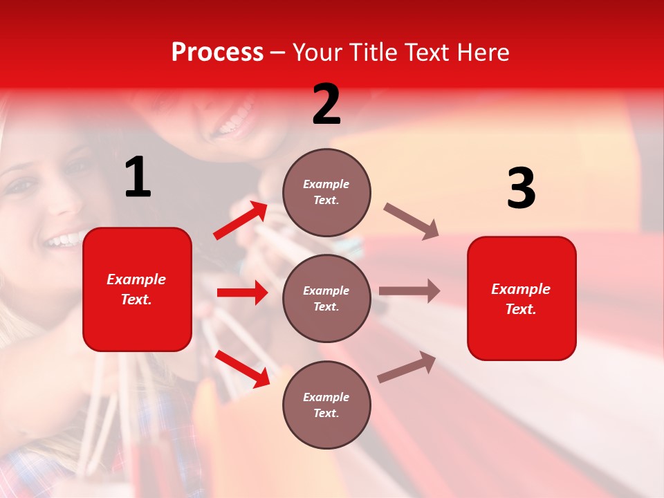 Supermarket Lady Smile PowerPoint Template