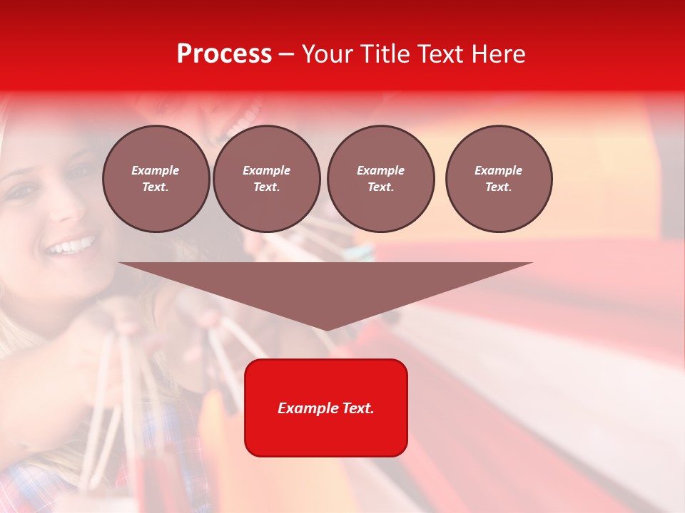 Supermarket Lady Smile PowerPoint Template