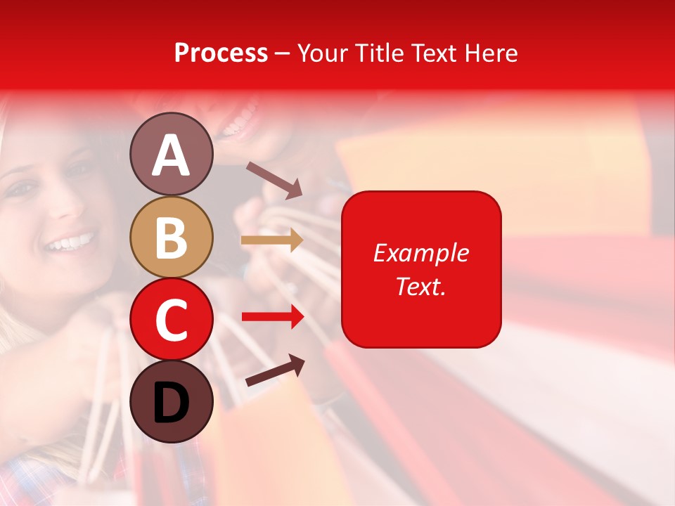 Supermarket Lady Smile PowerPoint Template