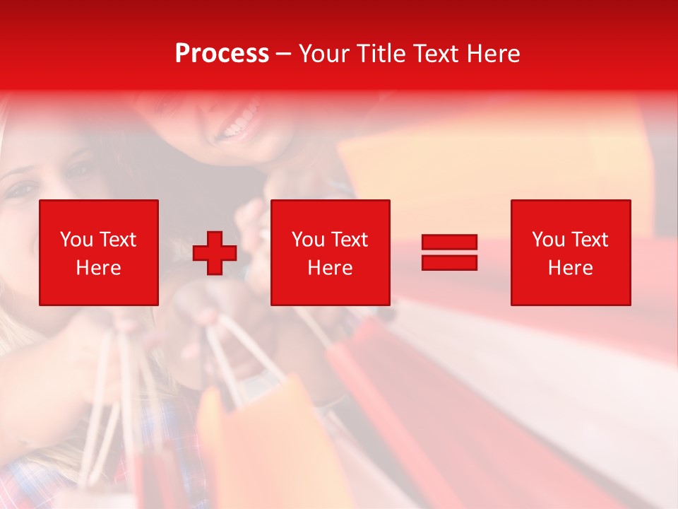 Supermarket Lady Smile PowerPoint Template