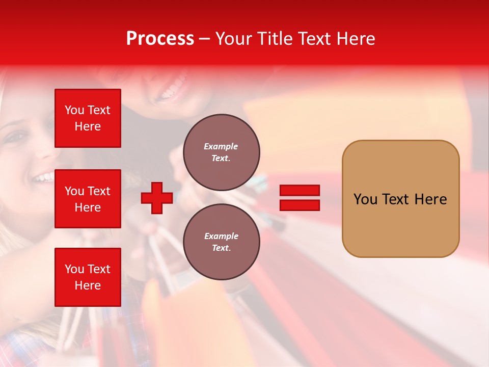 Supermarket Lady Smile PowerPoint Template