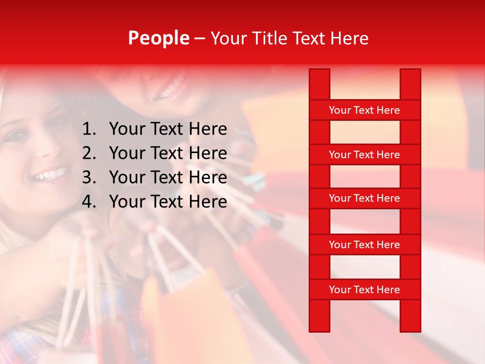 Supermarket Lady Smile PowerPoint Template