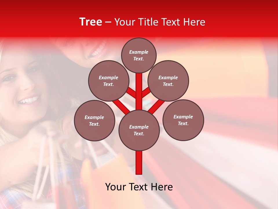 Supermarket Lady Smile PowerPoint Template