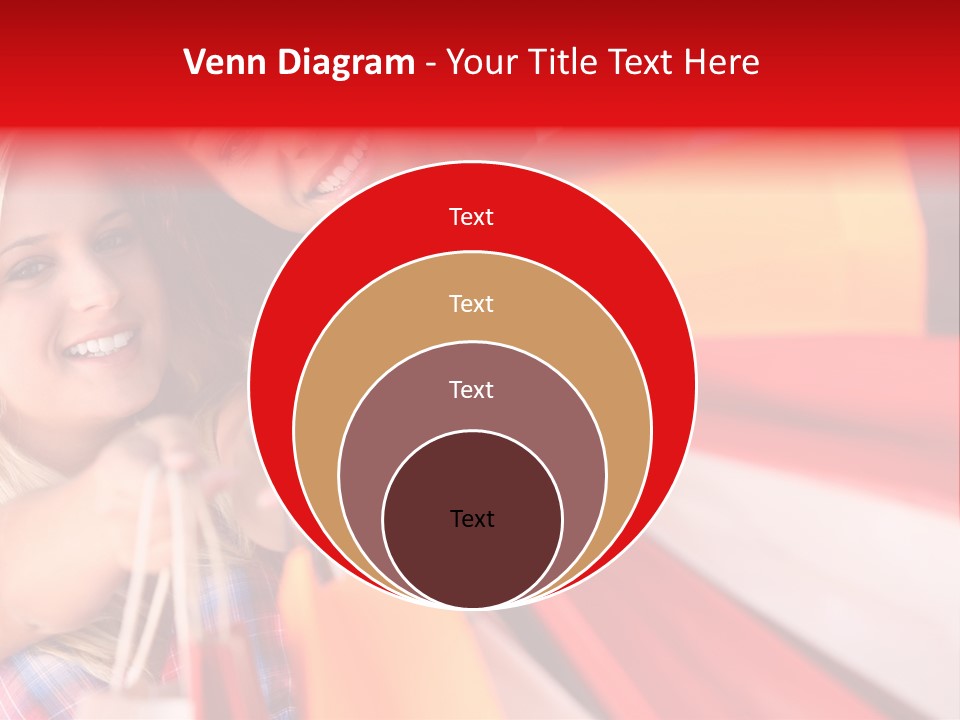 Supermarket Lady Smile PowerPoint Template