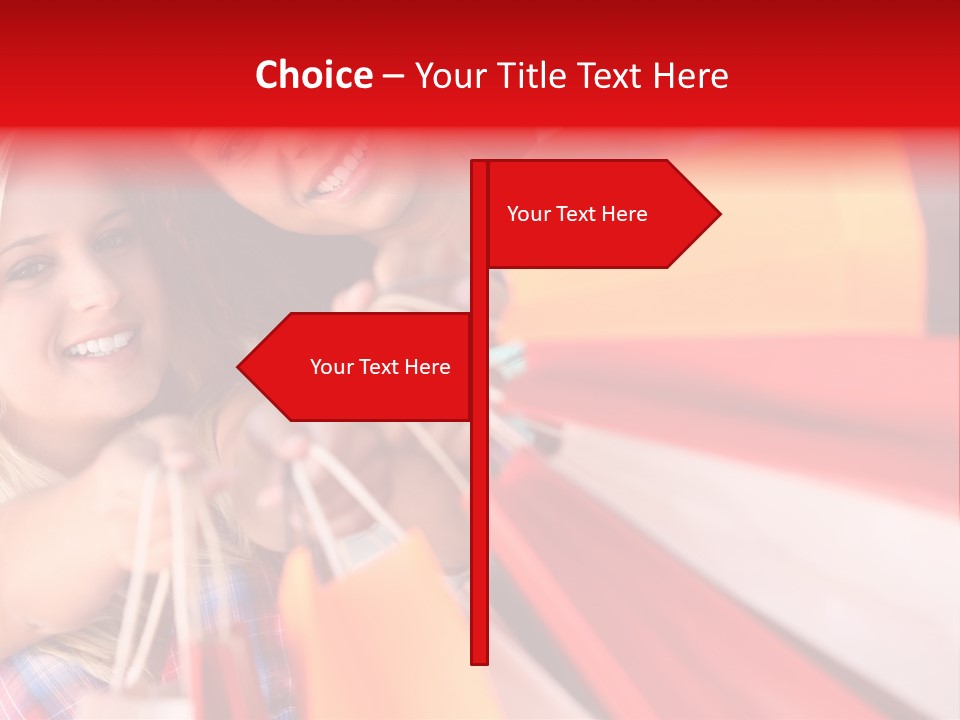 Supermarket Lady Smile PowerPoint Template