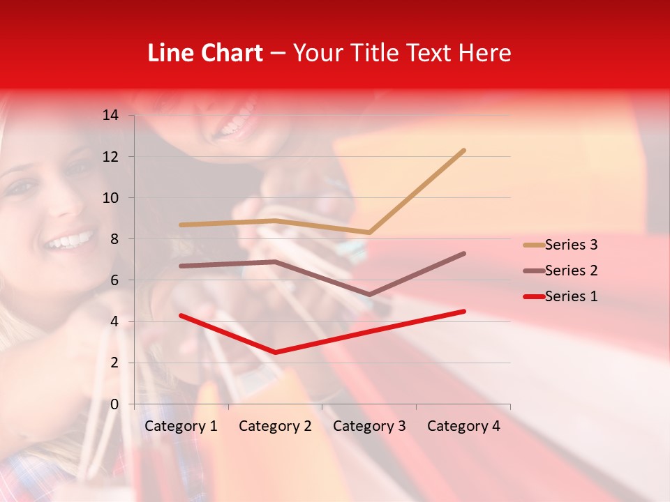 Supermarket Lady Smile PowerPoint Template